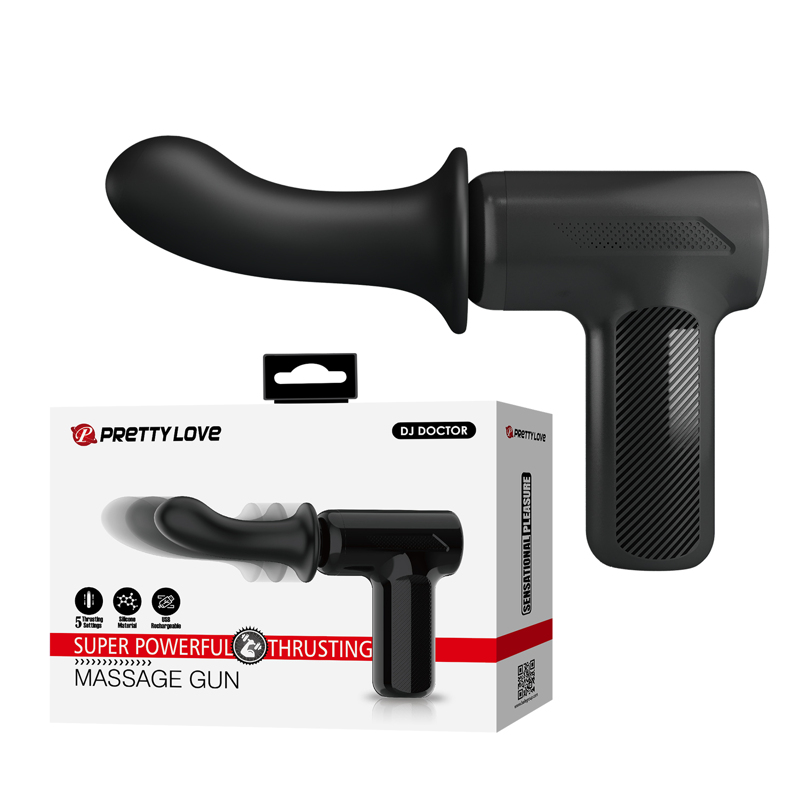 Вибромассажер пистолет Dj Doctor Massage Gun черный, 12.1 х 3.8 см