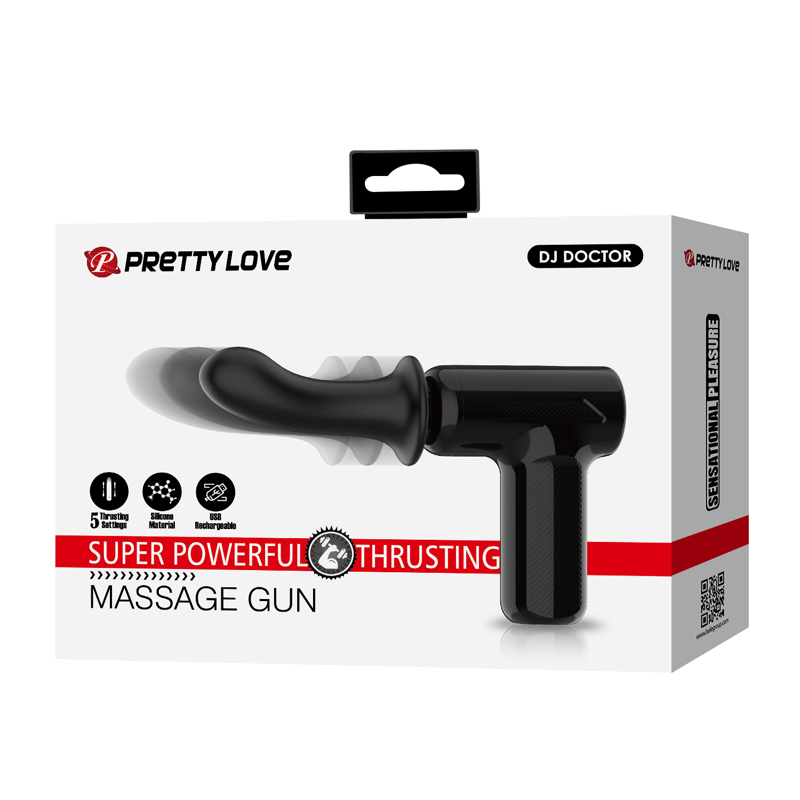 Вибромассажер пистолет Dj Doctor Massage Gun черный, 12.1 х 3.8 см