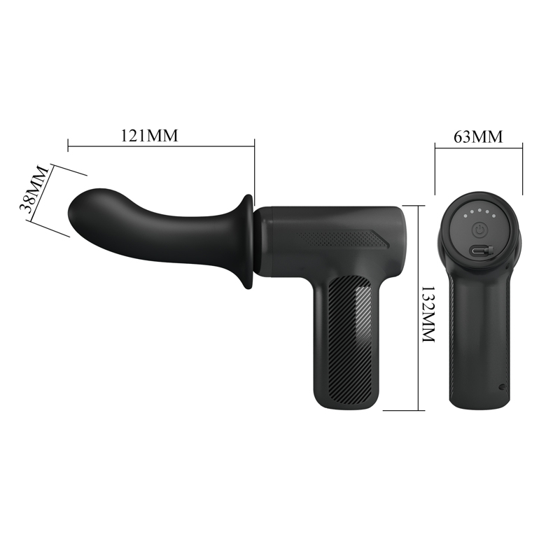 Вибромассажер пистолет Dj Doctor Massage Gun черный, 12.1 х 3.8 см