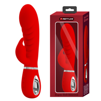 Вибратор-кролик PRETTY LOVE Prescott красный, 20 х 3.9 см