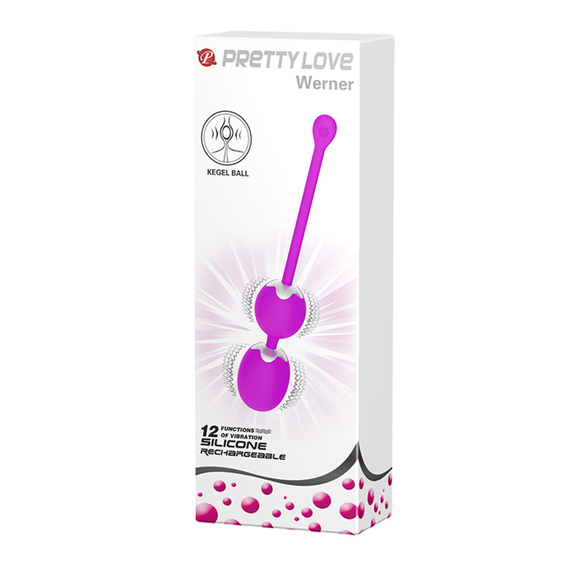 Вагинальные шарики с вибрацией PRETTY LOVE фиолетовые, 20.5 х 9 х 3.4 см