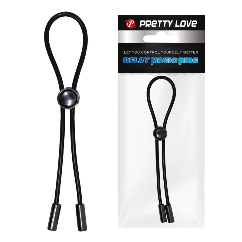 Петля для пениса PRETTY LOVE DELAY MAGIC RING, черная