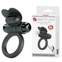 Виброкольцо на пенис PRETTY LOVE DEBONAIRE, черное