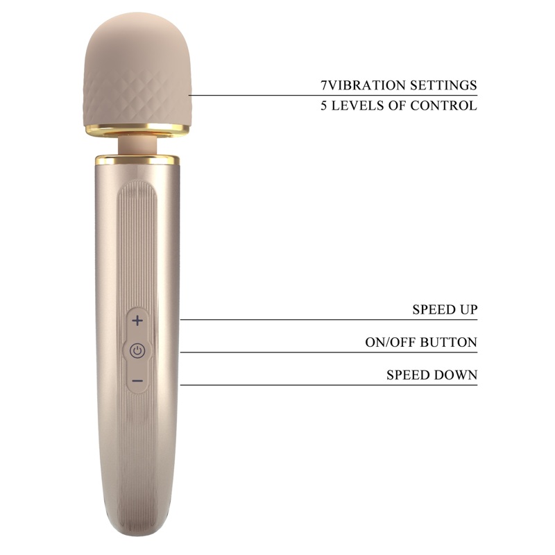 Вибромассажер микрофон PRETTY LOVE Interesting Massager Gold, 29 х 5.8 см
