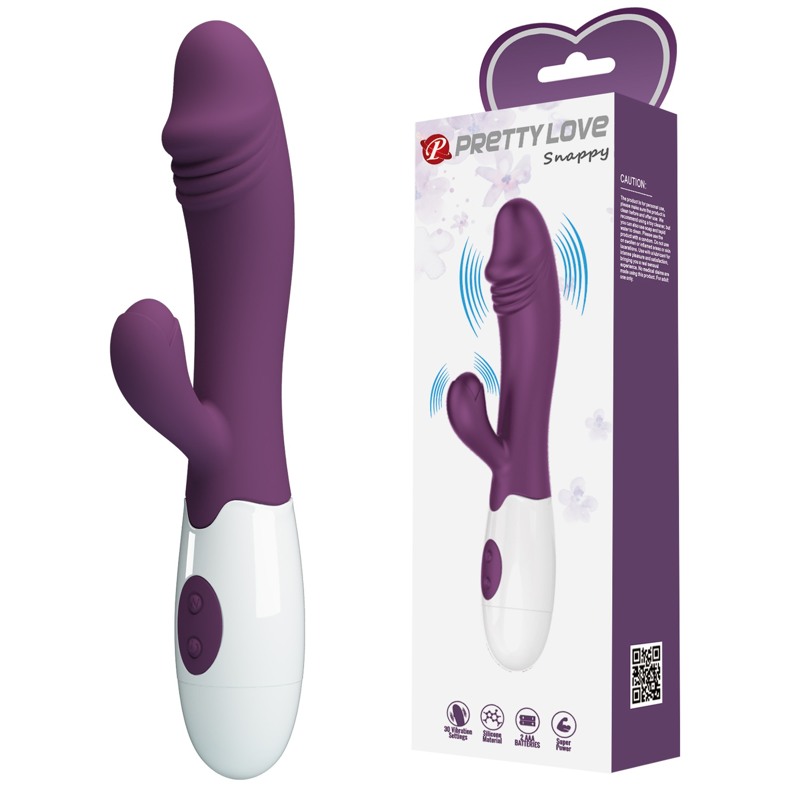 Вибратор-кролик для точки G PRETTY LOVE SNAPPY фиолетовый, 19 х 3.2 см