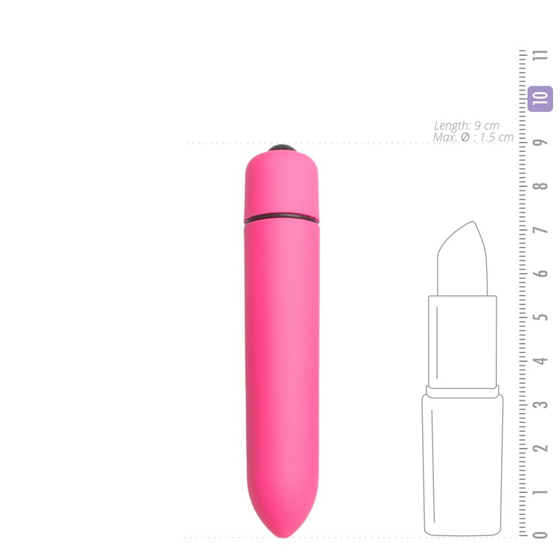 Вибропуля Easytoys, розовая, 9 х 1.5 см