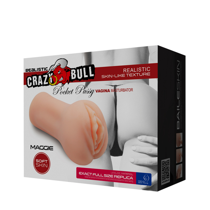 Мастурбатор вагина Crazy Bull Maggie телесный, 15.2 х 8.5 см