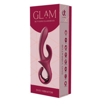Вібратор-кролик Dreamtoys Glam Duo Vibrator з гачком ручкою, 22.7 х 4.2 см Вібратор-кролик Dreamtoys Glam Duo Vibrator з гачком ручкою, 22.7 х 4.2 см