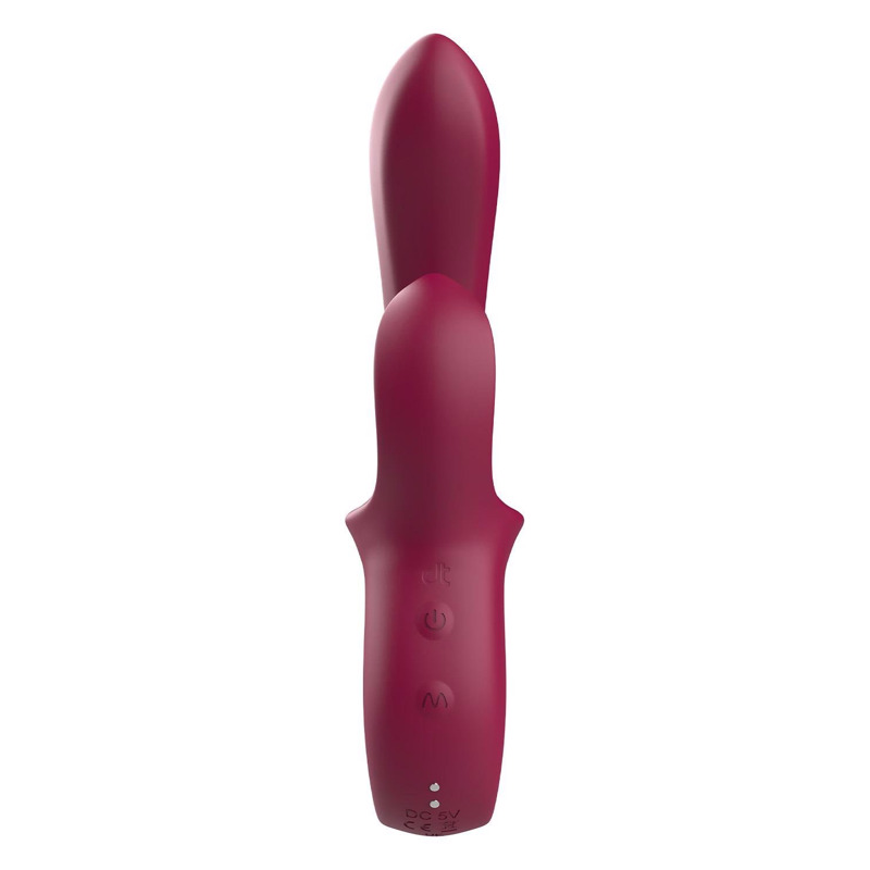 Вибратор-кролик Dreamtoys Glam Duo Vibrator с ручкой крючком, 22.7 х 4.2 см
