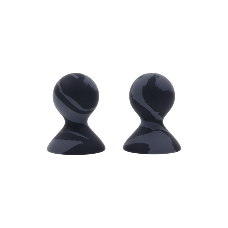 Вакуумные помпы для сосков Sportsheets Velvet Noir силиконовые, черные, 2 шт