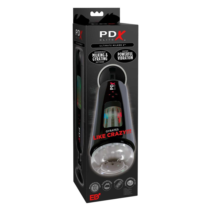Мастурбатор с вибро Pipedream PDX Elite Ultimate Milker 2 черный, 27 см