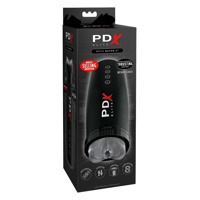 Мастурбатор Pipedream PDX Elite с вибрацией и всасыванием, черный, 22 см