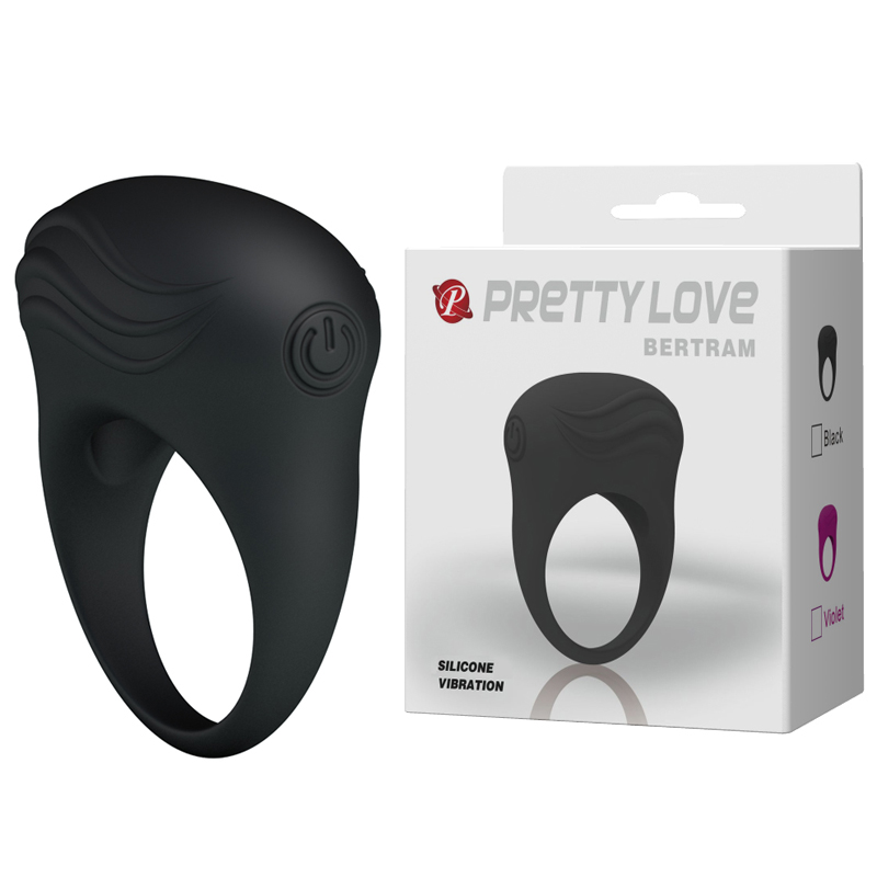 Эрекционное виброкольцо PRETTY LOVE Bertram, черное