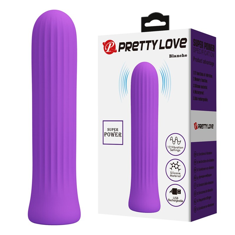Мини-вибратор PRETTY LOVE Blanche фиолетовый, 10 х 2 см
