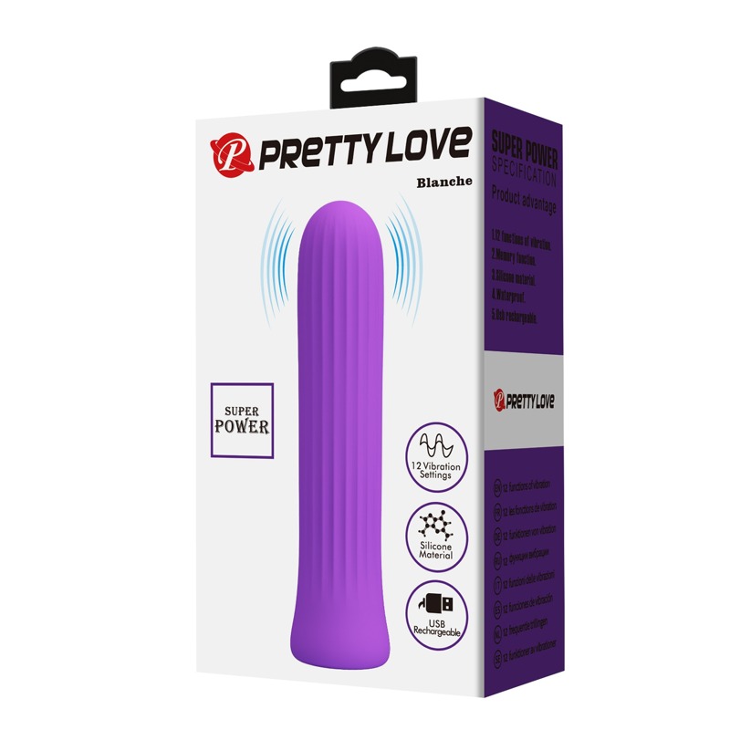 Мини-вибратор PRETTY LOVE Blanche фиолетовый, 10 х 2 см