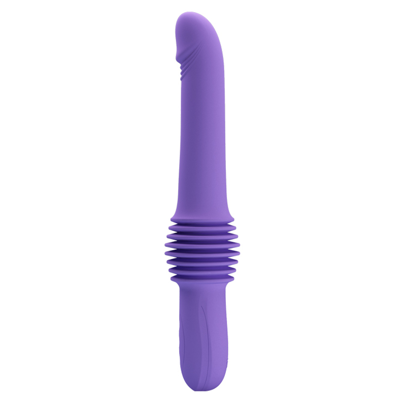 Вибратор с фрикциями Pretty Love Pazuzu Thrusting, фиолетовый, 29.2 х 3.2 см