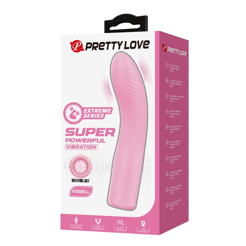 Вибратор для точки G PRETTY LOVE Kissell розовый, 16.1 х 3.2 см