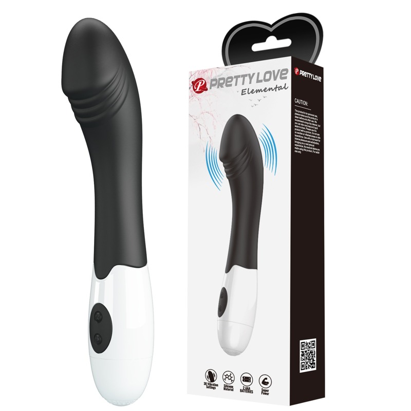 Вибратор для точки G Pretty Love Elemental Vibrator черный, 19 х 3.2 см