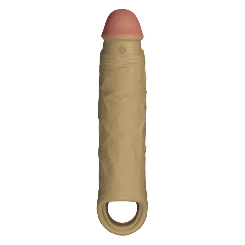 Реалистичная вибронасадка Shaft Vibrating Sheath Size 2 Oak с пультом, 22.3 см