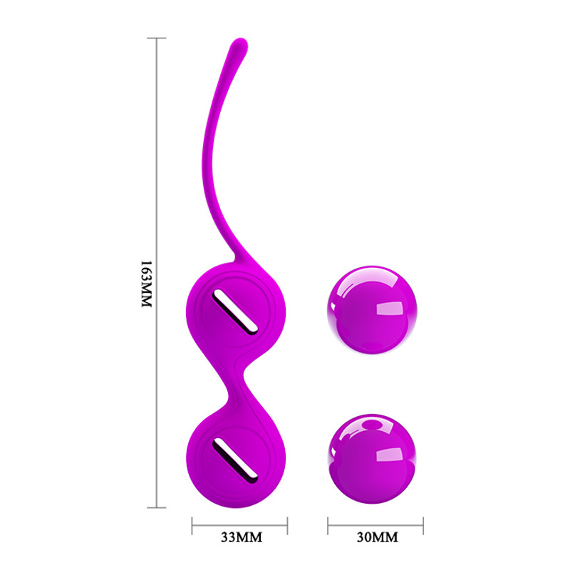 Вагинальные шарики PRETTY LOVE Kegel фиолетовые, 16 х 3.3 см