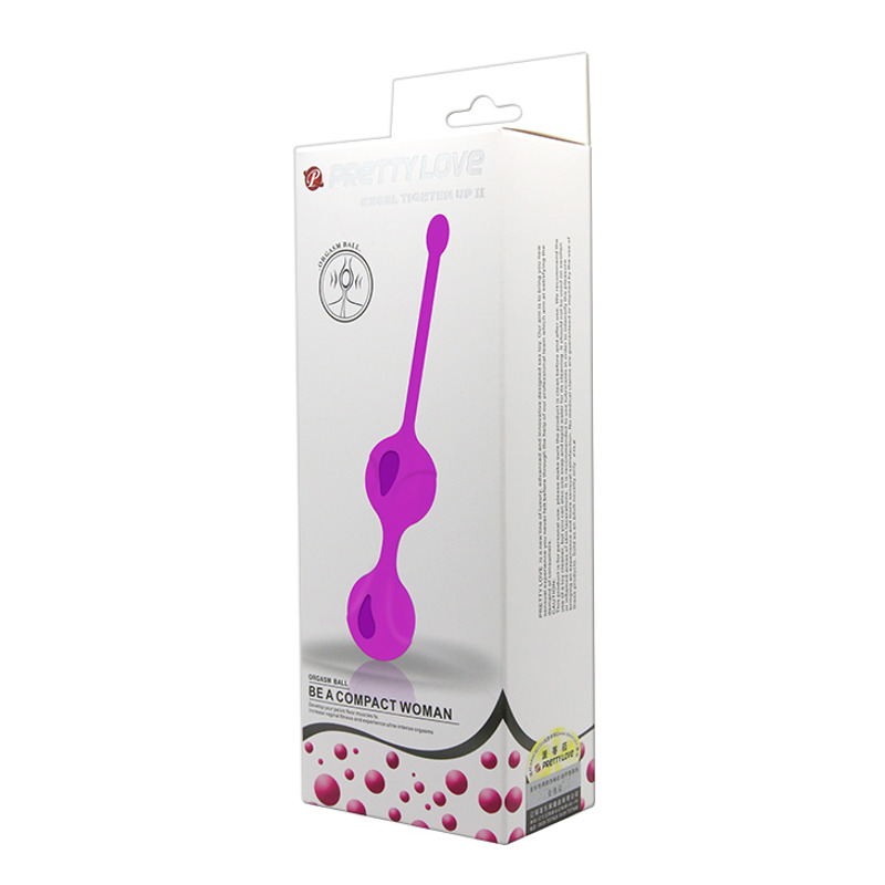 Вагинальные шарики PRETTY LOVE Kegel Tighten Up, фиолетовые, 3.2 см