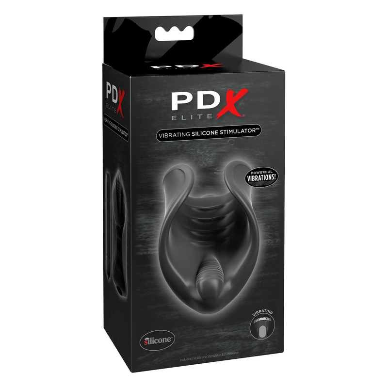 Мастурбатор с вибропулей Pipedream PDX Elite нереалистичный, черный, 10 см
