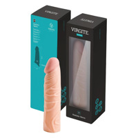 Насадка на пенис Virgite S1 бежевая, 16.5 см