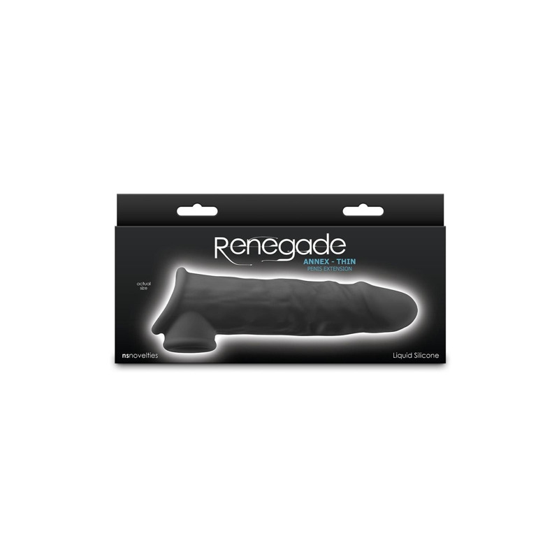 Насадка на пенис NS Novelties Renegade черная, 19.4 см