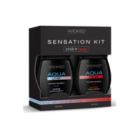 Набір лубрикантів Wicked Sensual Care Sensation Kit охолодження та розігрів, 45+45 мл Набір лубрикантів Wicked Sensual Care Sensation Kit охолодження та розігрів, 45+45 мл
