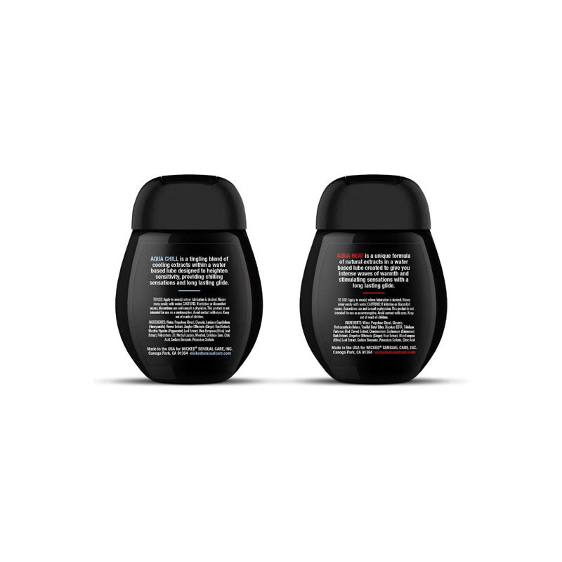 Набор лубрикантов Wicked Sensual Care Sensation Kit охлаждение и разогрев, 45+45 мл