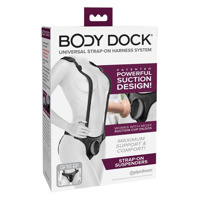 Трусики для страпона Pipedream Body Dock с подтяжками, черные