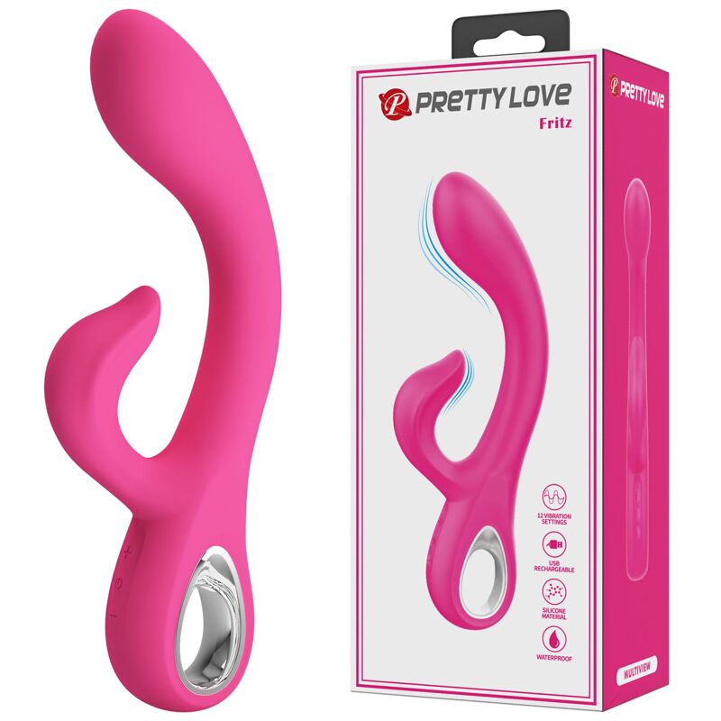 Вибратор-кролик Pretty Love Fritz розовый, 19.8 х 3.4 см