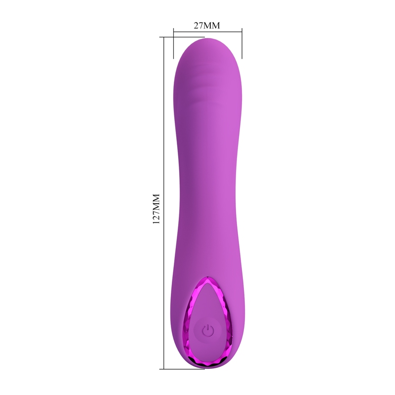 Вибратор для точки G Pretty Love Dj Dick фиолетовый, 12.7 х 2.7 см