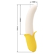 Вибратор в форме банана Pretty Love Banana Geek с фрикциями, 19.5 х 3.1 см