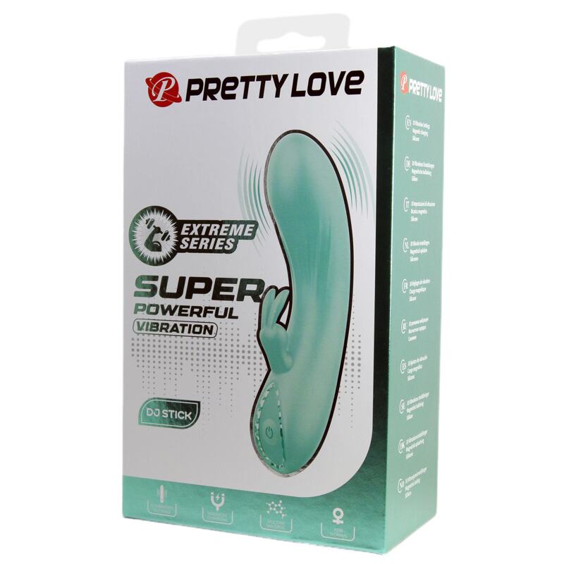 Вибратор-кролик PRETTY LOVE DJ Stick бирюзовый, 12.7 х 2.7 см
