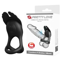 Эрекционное виброкольцо с крылышками PRETTY LOVE Silas 7 режимов, черное