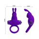 Кольцо эрекционное в виде кролика Pretty Love Vibrant Penis Ring 1 фиолетовое