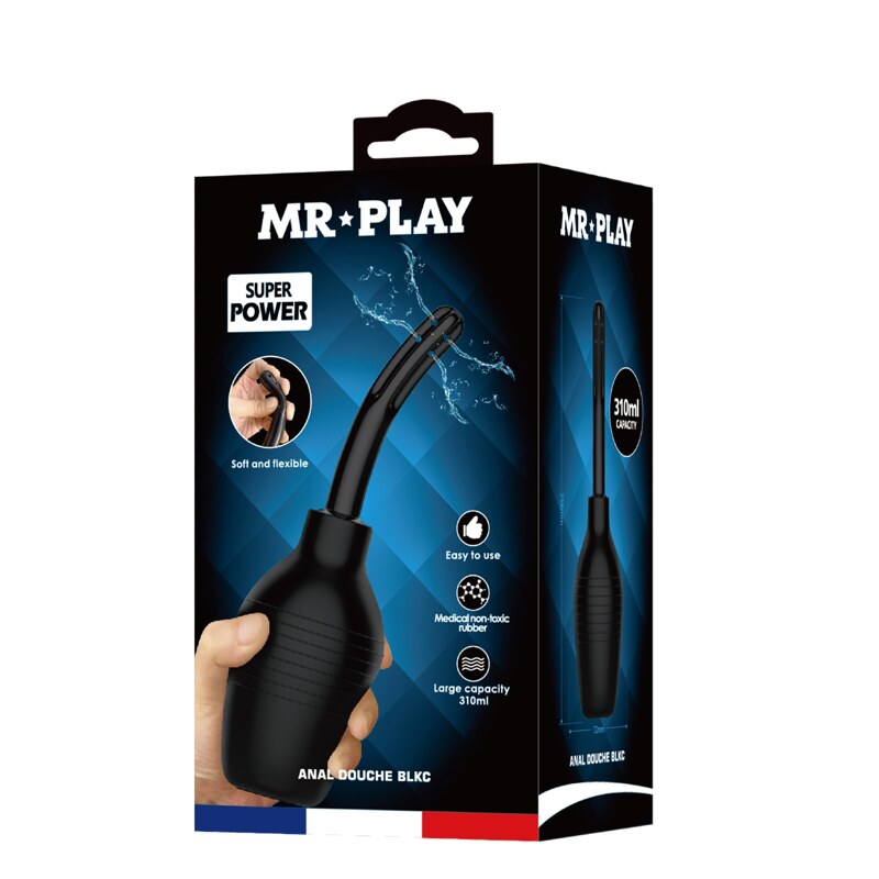 Анальный душ Pretty Love MR PLAY черный, 310 мл