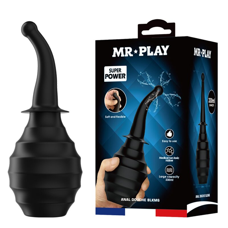Анальный душ с гибким носиком Pretty Love MR PLAY черный, 330 мл