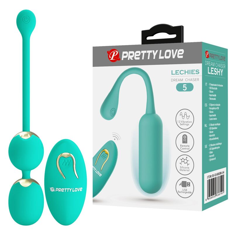 Вагинальные виброшарики Pretty Love Lechies Dream с пультом, 20.5 х 3.4 см