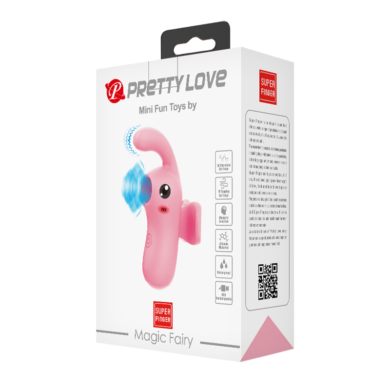 Стимулятор для клитора Pretty Love Magic Fairy на палец, розовый, 9.1 см