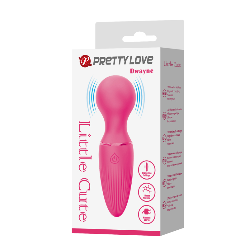 Вибратор для клитора Pretty Love Dwayne мини-микрофон, розовый, 12 х 3.7 см