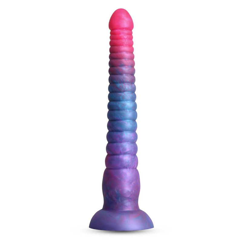 Фаллоимитатор NS Novelties Colours Stacked жидкий силикон, розово-синий, 23 см