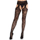 Колготки Leg Avenue Cross Hatch Floral Lace Suspender Hose One Size