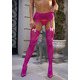 Колготки-чулки Leg Avenue Heart Garterbelt Stockings One Size Magenta
