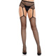Колготки-чулки Leg Avenue Backseam Net Stockings with Garter Belt One Size Black