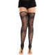 Чулки Leg Avenue Floral Net Toe Loop Footless Thigh Highs One Size
