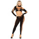 Комплект Leg Avenue Seamless Cut-Out Crop Top and Legging One Size Black