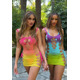 Платье Leg Avenue Seamless Ombre Faux Lace Up Mini Dress One Size Sunset