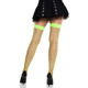 Чулки в крупную сетку Leg Avenue Fence Net Thigh Highs Neon Green, one size